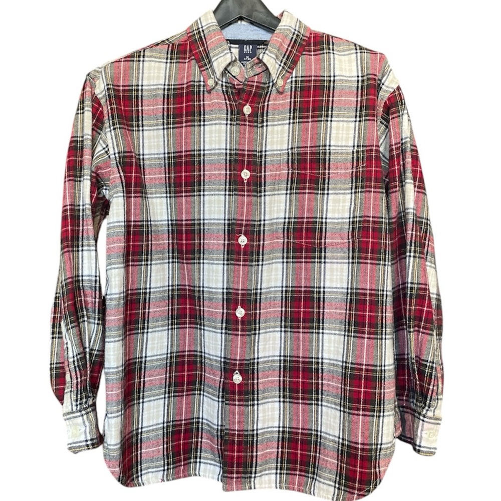 GAP Red Plaid Flannel Button Down Shirt
